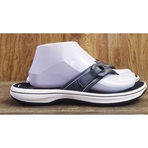 Clark's Breeze Reyna‎ Cloudsteppers Sandal Shoes Women's Size 9 Navy